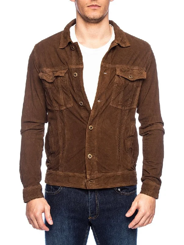 OLIVIERO LEATHER JACKET IN TOBACCO