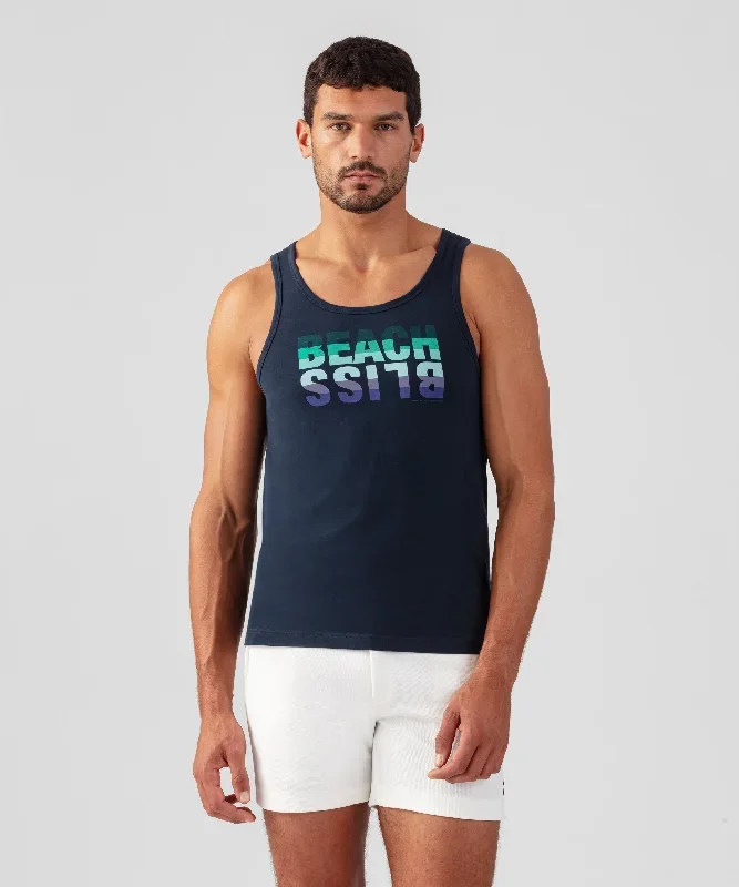 Organic Cotton Tank Top BEACH BLISS: Navy