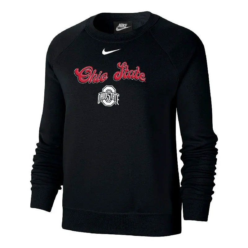 Ladies Ohio State Buckeyes Nike Stacked Script Crew