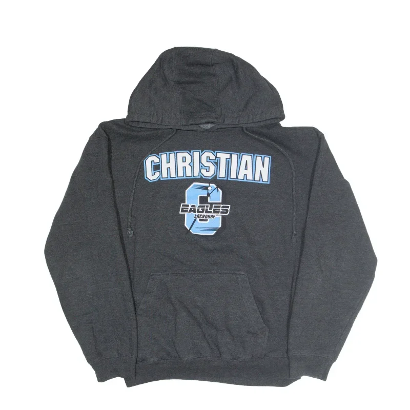 PENNANT Christian Eagles Lacrosse Hoodie Grey Pullover Mens M