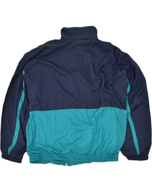 pierre-cardin-mens-windbreaker-jacket-uk-40-large-navy-blue-colourblock