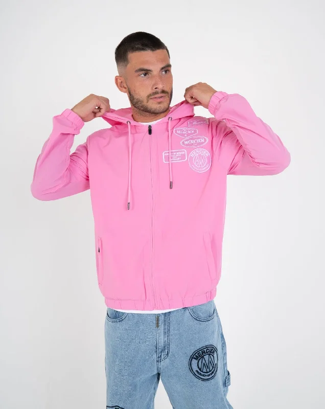 Pink Tonal Badge Windbreaker