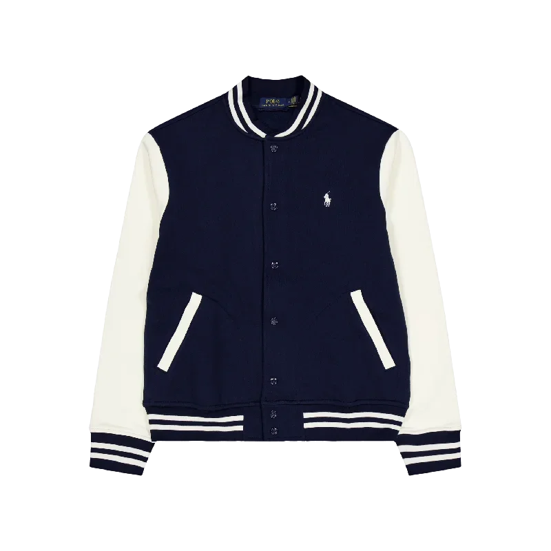 Fleece Baseball Jacket Cruise Navy/Clubhouse Cream