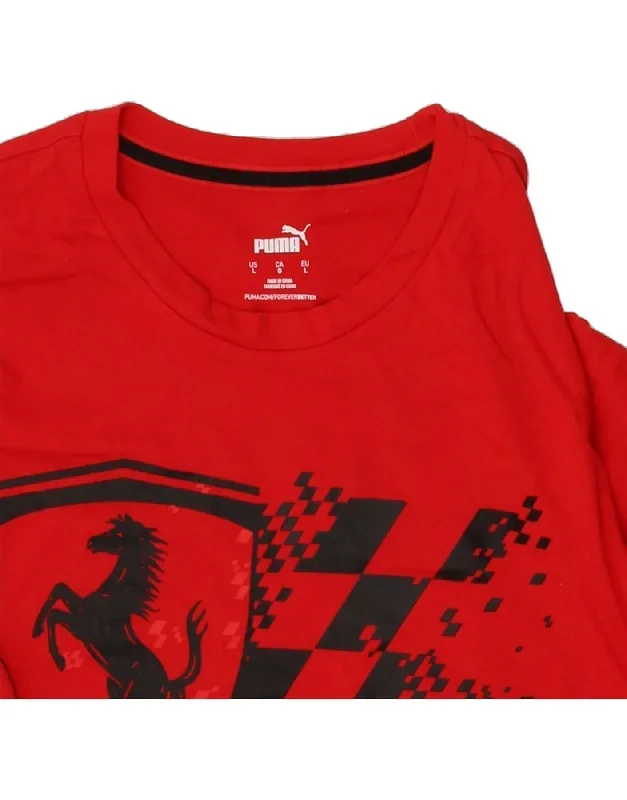 puma-mens-pilota-ferrari-graphic-t-shirt-top-large-red-cotton