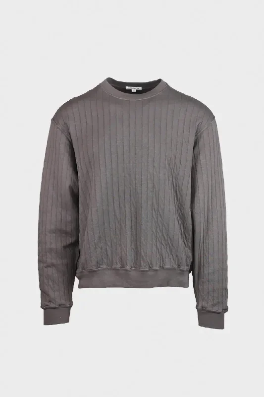 Quilted Crewneck - Dust Grey