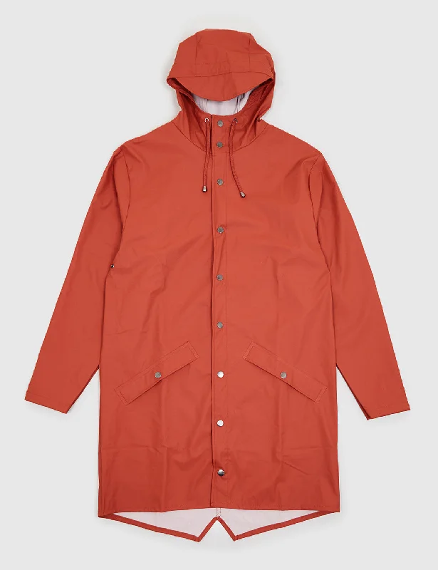 Rains Long Jacket - Rust