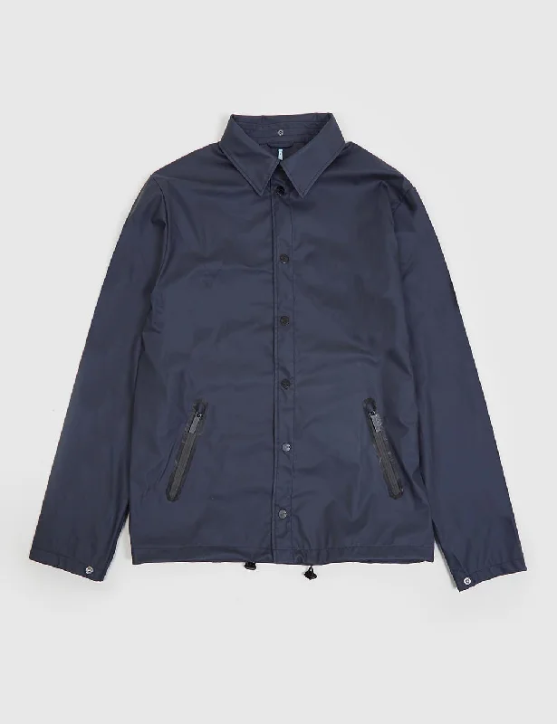 Rains x Oi Polloi Waterproof Coach Jacket - Navy Blue