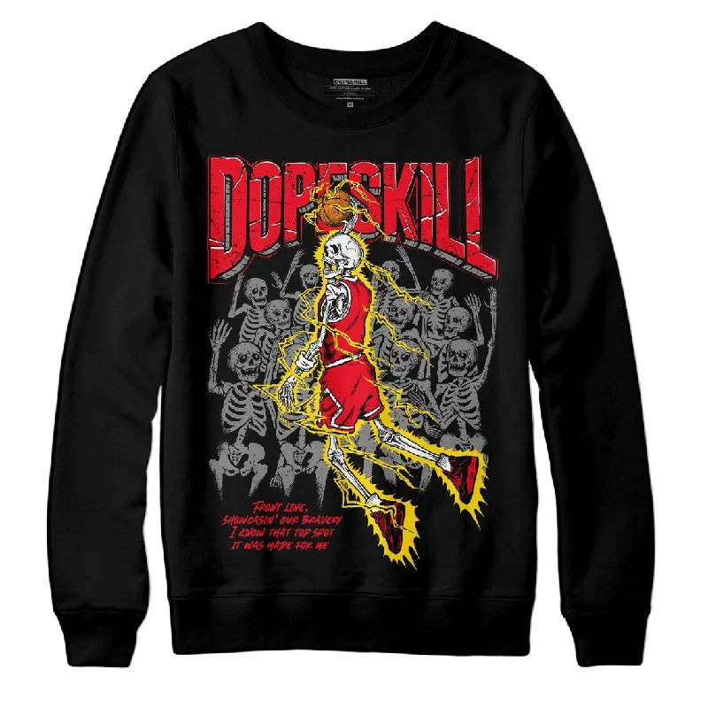 Red Thunder 4s DopeSkill Sweatshirt Thunder Dunk Graphic