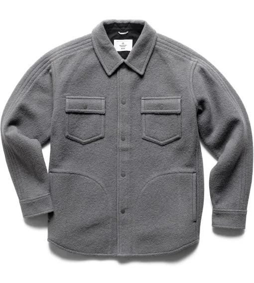 Reigning Champ Wool Overshirt Carbon