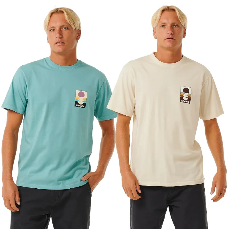 Rip Curl Mens Surf Revival Peaking Short Sleeve T-Shirt