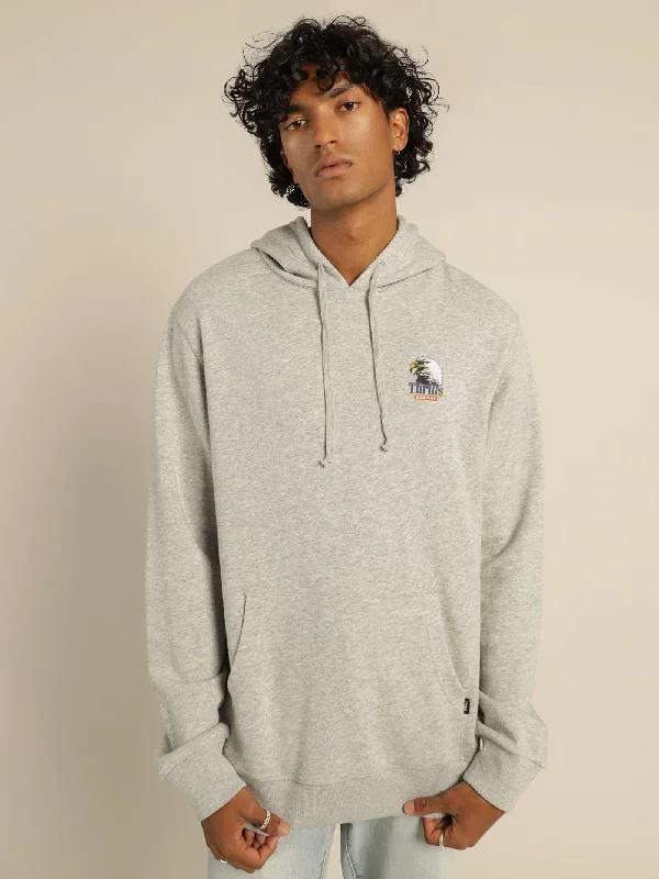 Roadhouse Pull Over Hoodie in Grey Marle