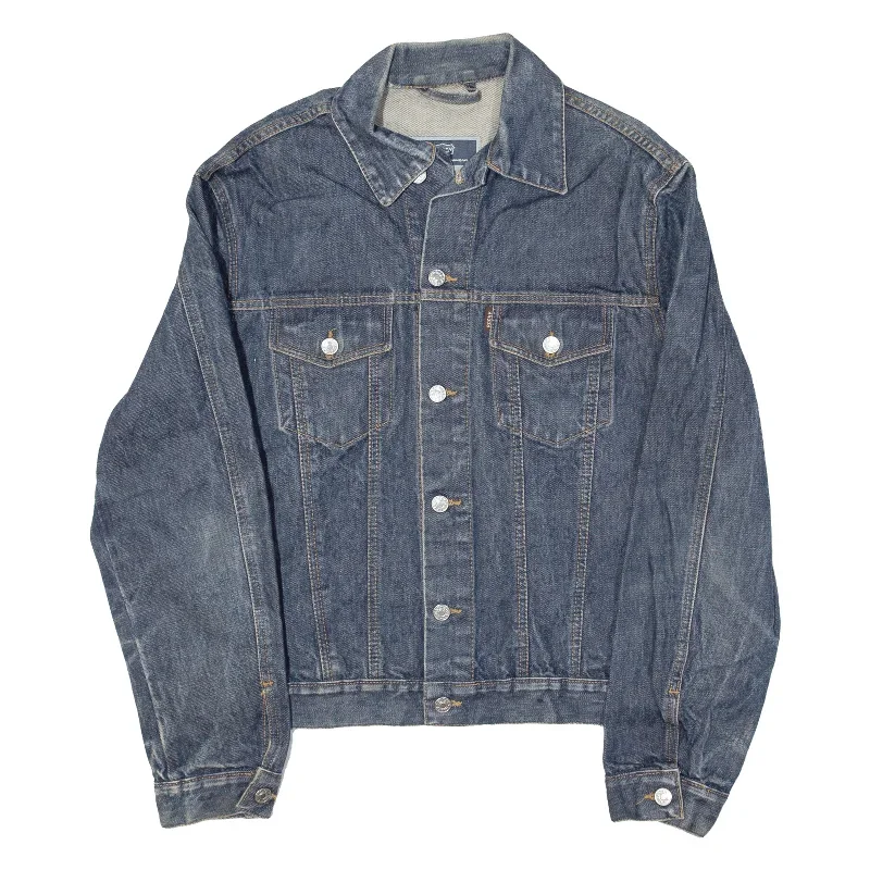 ROCKY Mens Denim Jacket Blue L