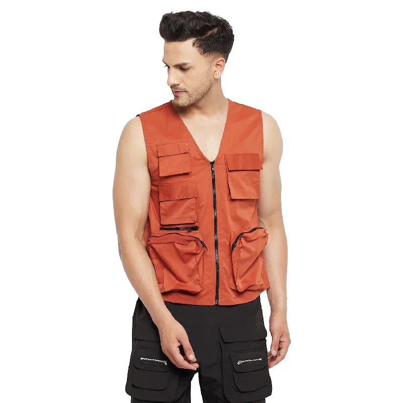 Rust Tactical Zipped Gilet