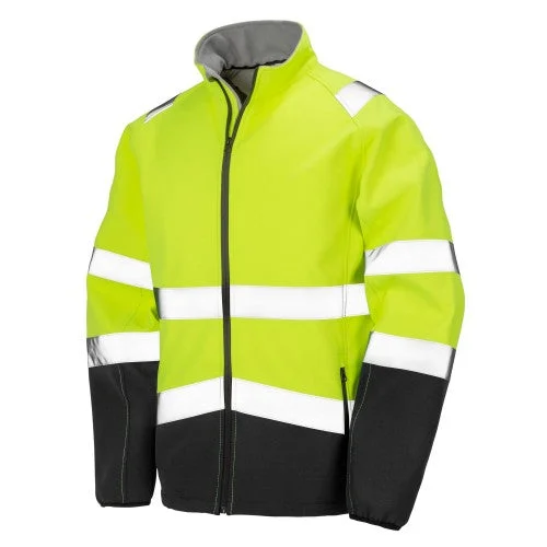 SAFE-GUARD by Result Unisex Adult Hi-Vis Softshell Printable Safety Jacket