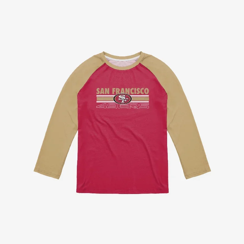 san-francisco-49ers-colorblock-wordmark-raglan-t-shirt