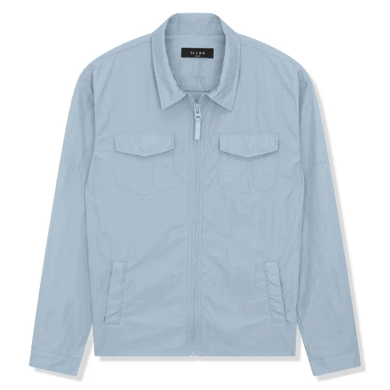 SIARR Crinkle Baby Blue Overshirt