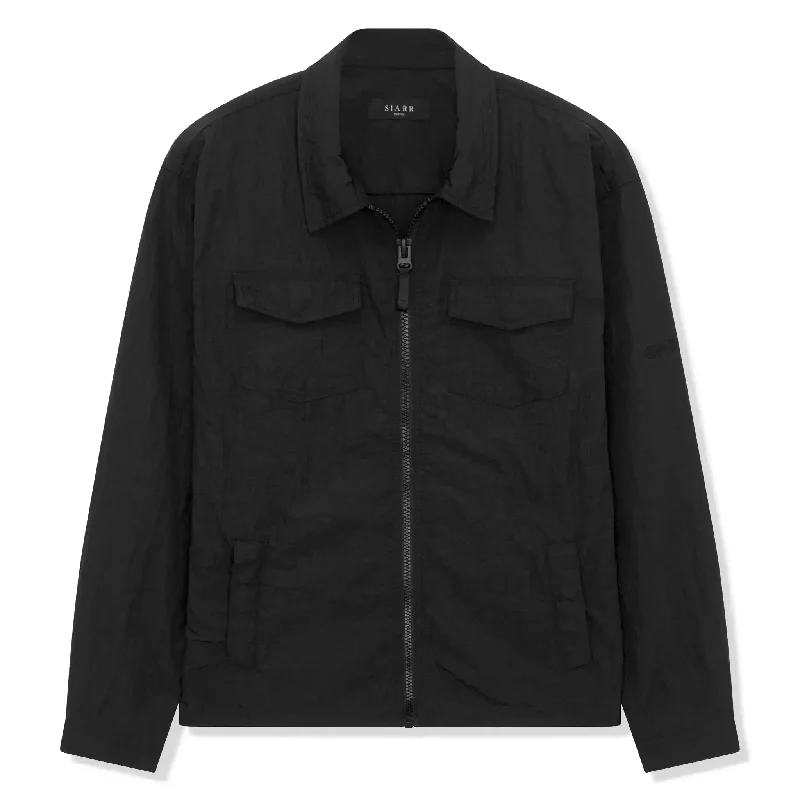 SIARR Crinkle Black Overshirt