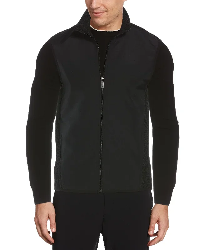 Solid Stretch Full-Zip Fleece Vest