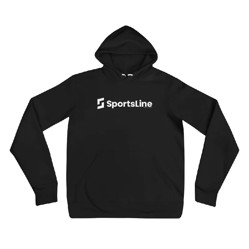 Sportsline Logo White Adult Fleece Hooded Sweatshirt