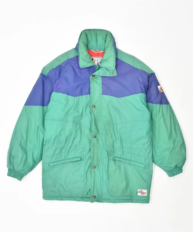 STRATOS Mens Oversized Windbreaker Jacket UK 36 Small Green Polyamide