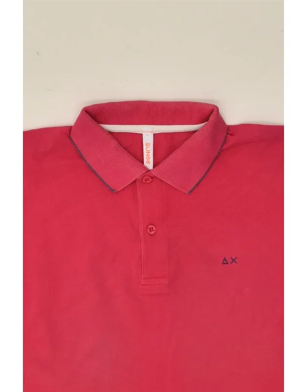 sun68-mens-polo-shirt-large-pink-cotton-1