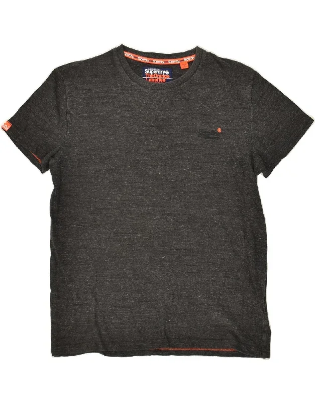 SUPERDRY Mens T-Shirt Top Medium Grey Cotton