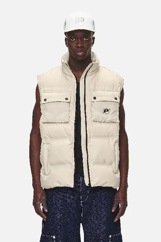 Tarbal Cargo Puffer Vest Desert Sand