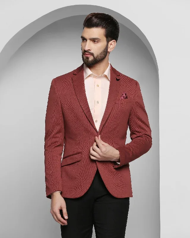 Formal Rust Textured Blazer - Felix