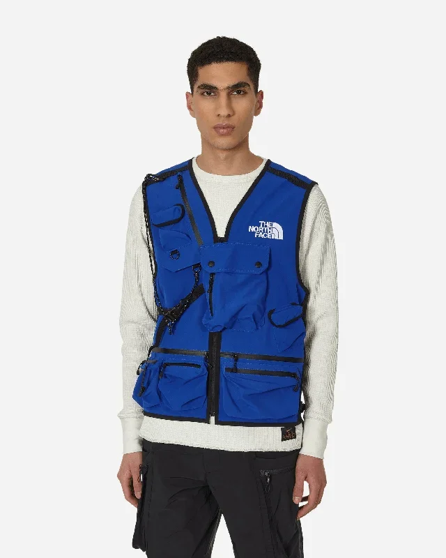 Multi Pockets Vest Blue