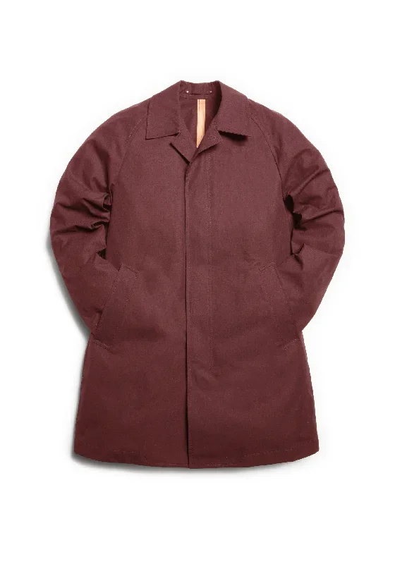 The Ventile® Raglan Raincoat - Burnt Lava