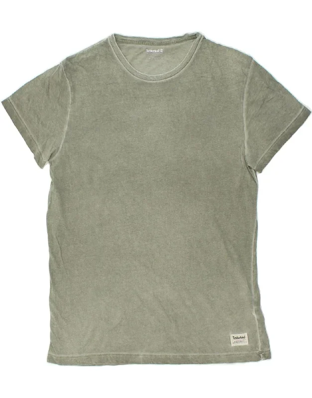 TIMBERLAND Mens T-Shirt Top Medium Khaki Cotton