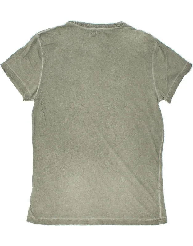 timberland-mens-t-shirt-top-medium-khaki-cotton