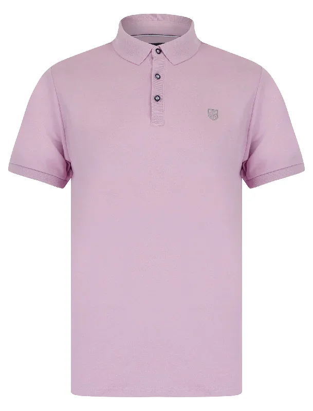 Trebeck 2 Cotton Rich Woven Polo Shirt in Fair Orchid - Kensington Eastside