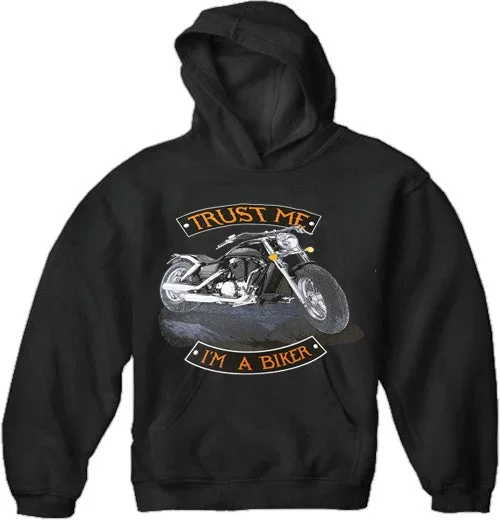 ""Trust Me I'm A Biker "" Biker Hoodie (Black)