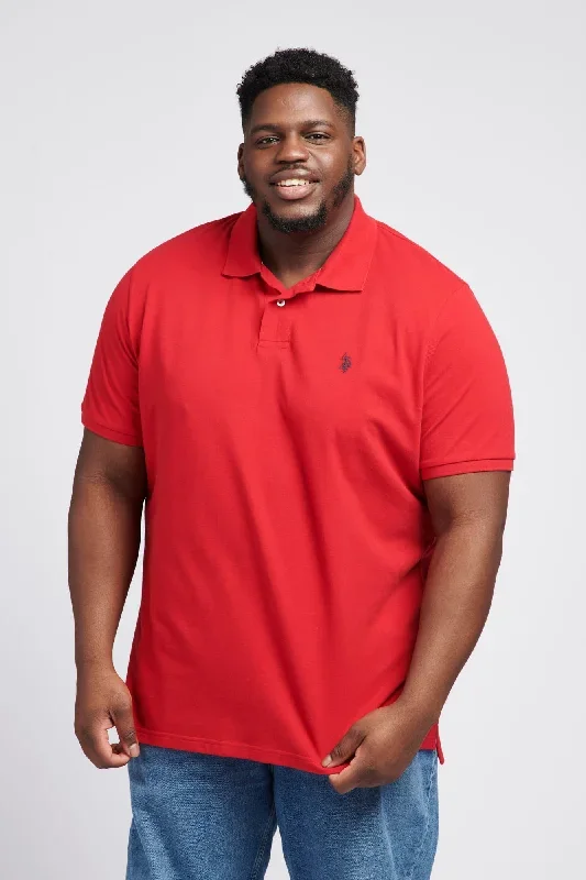 Mens Big & Tall Core Pique Polo Shirt in Haute Red