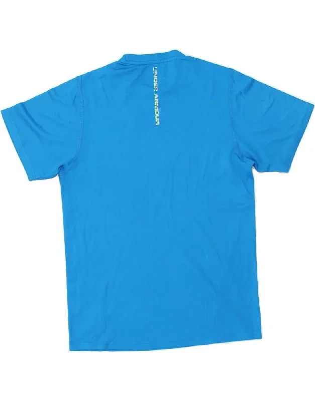 under-armour-mens-t-shirt-top-small-blue-polyester