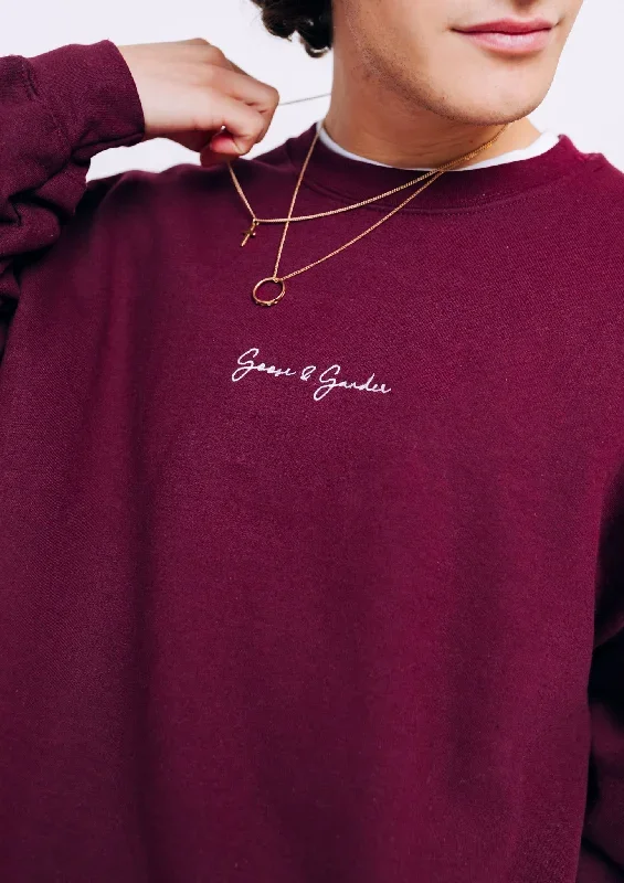 Unisex Burgundy Signature Sweat