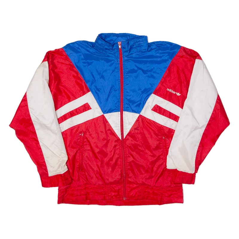 ADIDAS Mens Shell Jacket Red 80s Hooded XXS