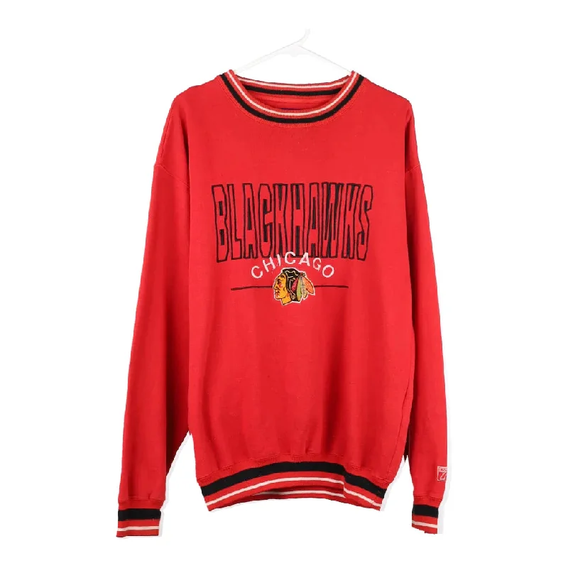 Chicago Blackhawks Logo 7 NHL Sweatshirt - Large Red Cotton Blend