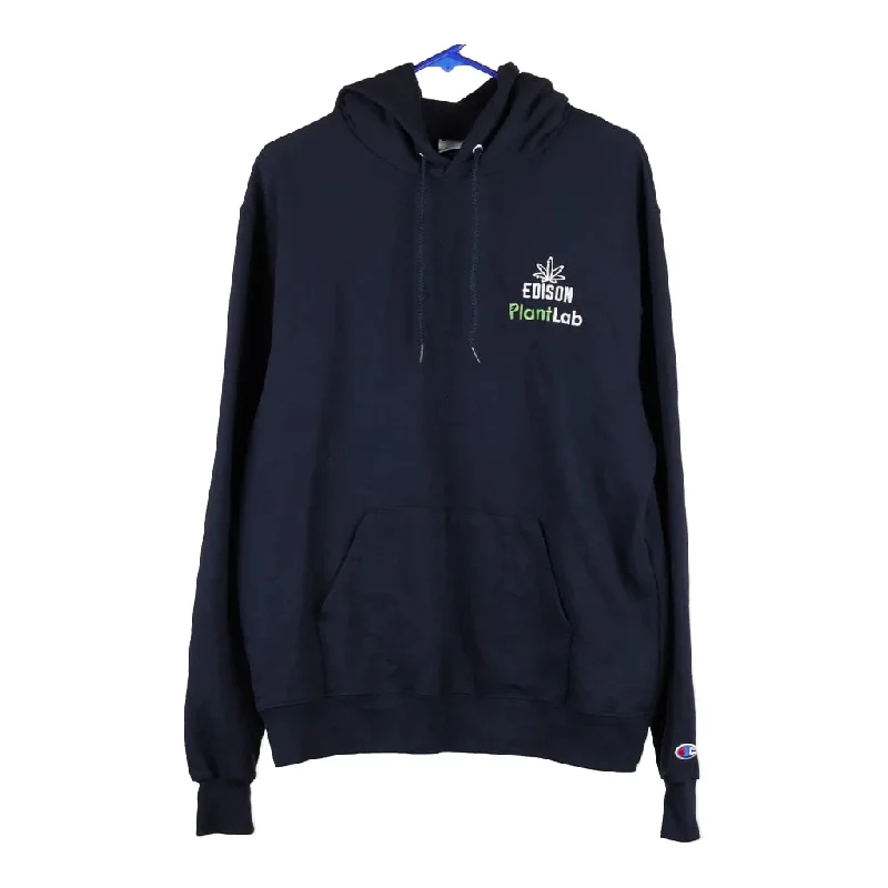 Edison Plant Lab Champion Hoodie - Medium Navy Cotton