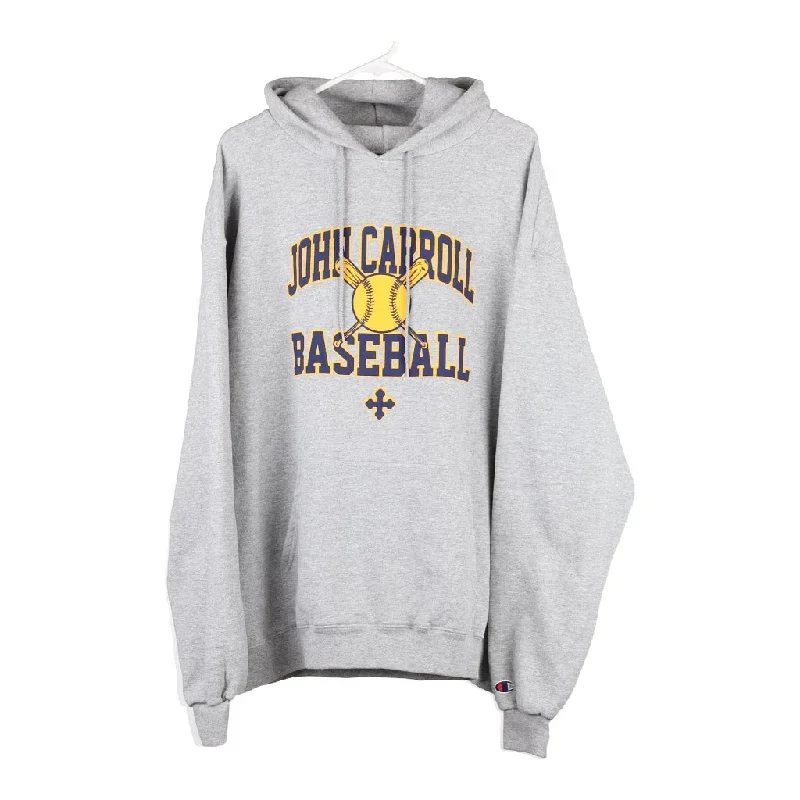 John Carroll Baseball Champion Hoodie - 2XL Grey Cotton Blend