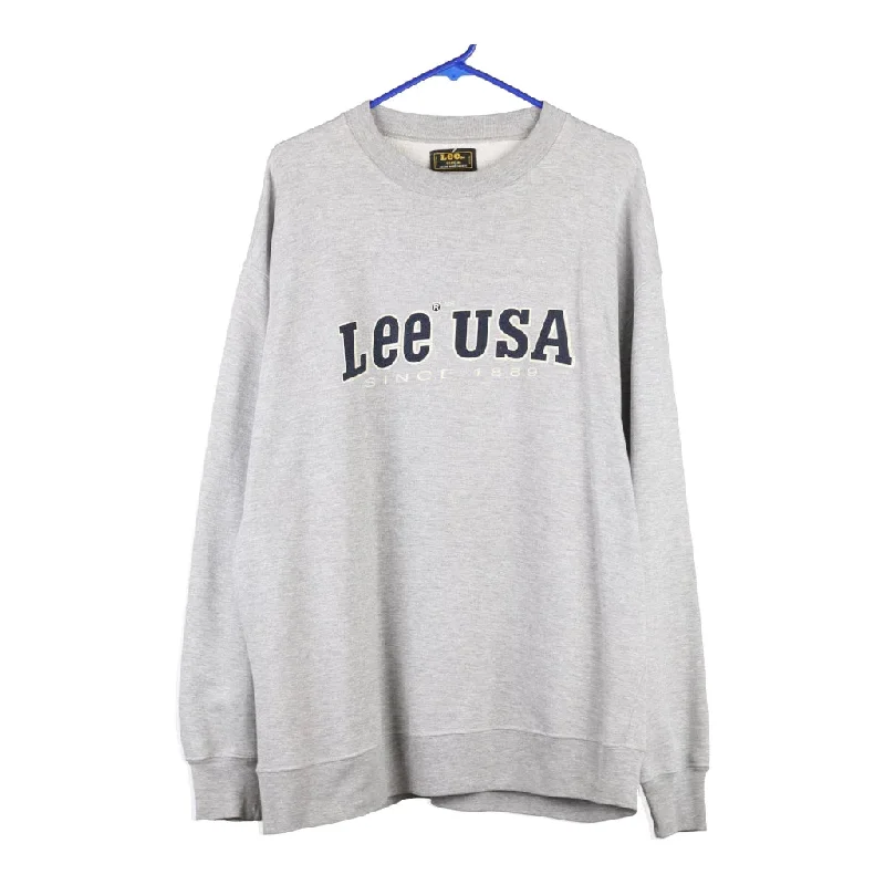 Lee Spellout 1/4 Zip - XL Grey Cotton