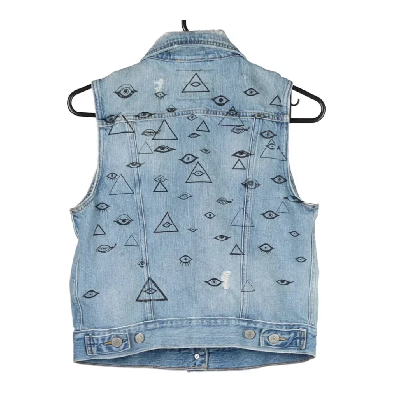 Levis Graphic Denim Gilet - Medium Blue Cotton