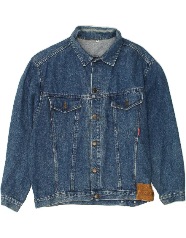 VINTAGE Mens Denim Jacket UK 36 Small Blue Cotton