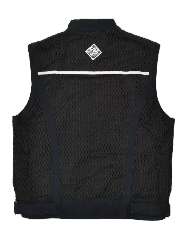 vintage-mens-gilet-uk-38-medium-black-cotton