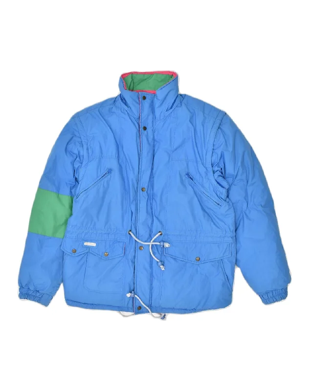 VINTAGE Mens Windbreaker Jacket UK 42 XL Blue Cotton Sports