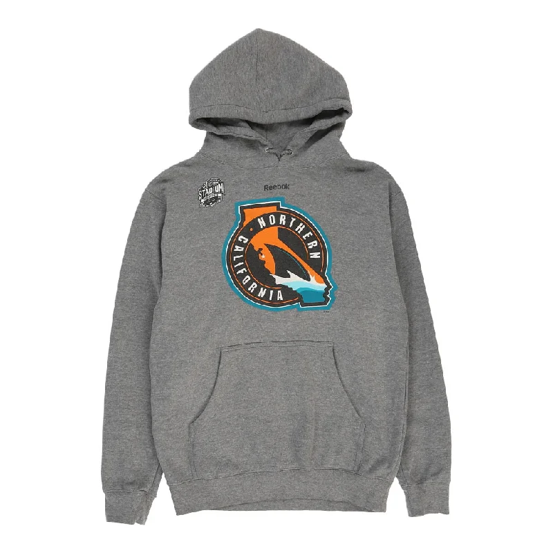 Northern California Reebok Hoodie - Small Grey Cotton Blend