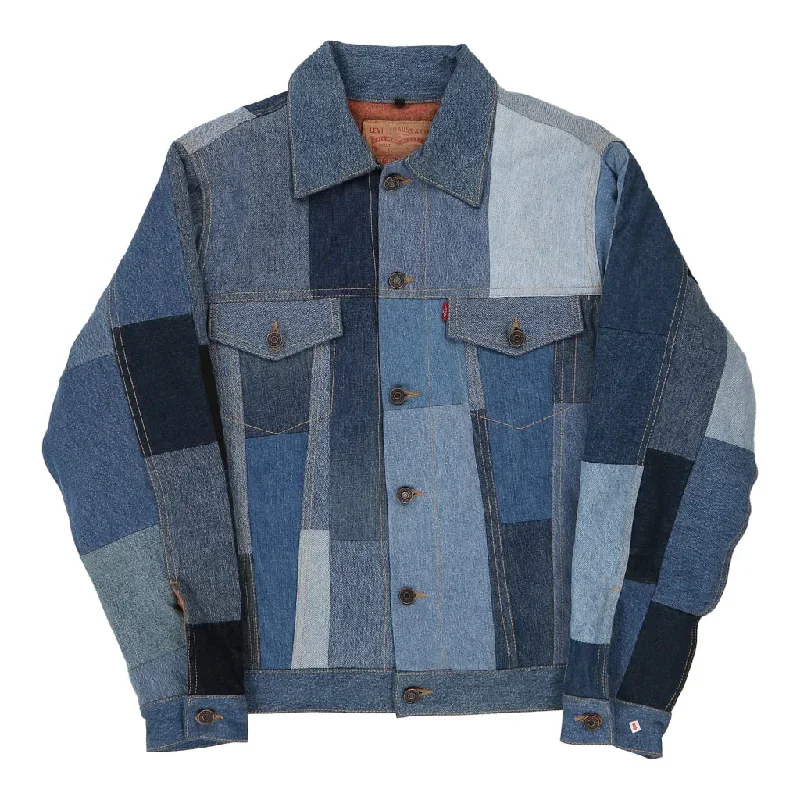 Rework Levis Denim Jacket - Medium Blue Cotton