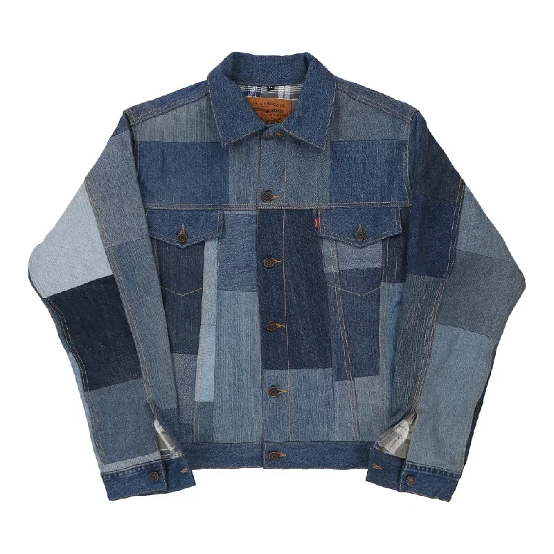 Rework Levis Denim Jacket - XL Blue Cotton