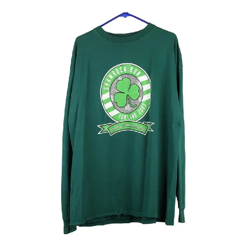 Shamrock Run, Portland 2003 Adidas Graphic Long Sleeve T-Shirt - XL Green Cotton